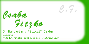 csaba fitzko business card